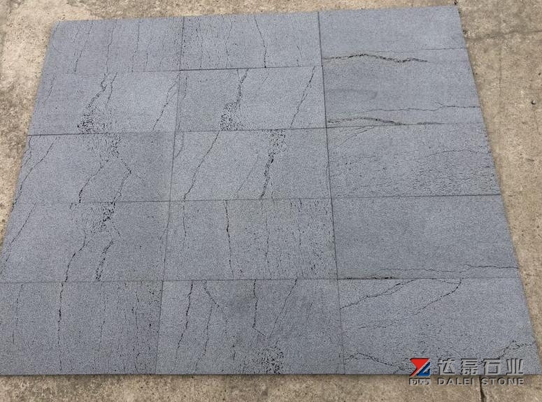 Black Basalt With Natural Ant Lines