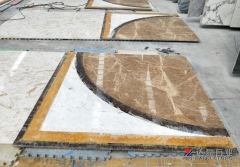 Beige White Marble Tiles For Lobby Project