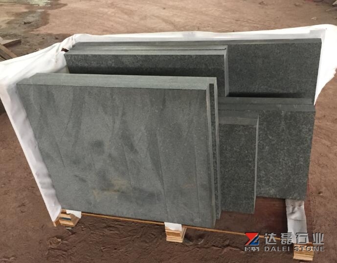 New G684 Black Basalt Flamed and Brush