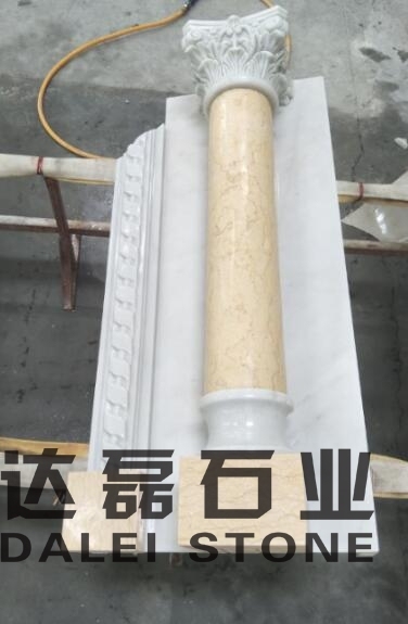Beige Marble White Marble Mix To The Marble Fireplace