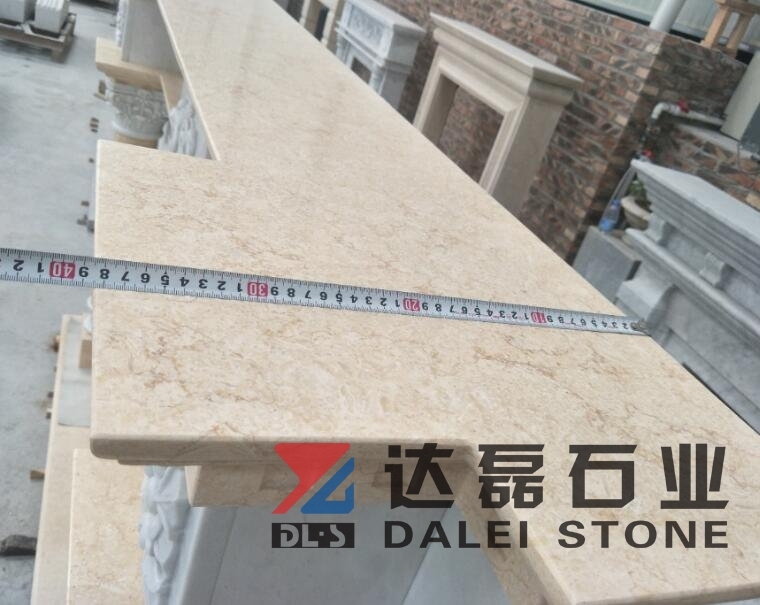 Beige Marble White Marble Mix To The Marble Fireplace