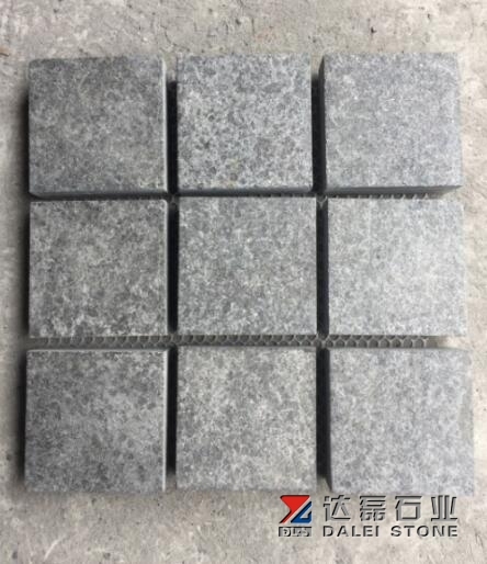 Original Black Pearl Basalt G684 cube stone Flamed