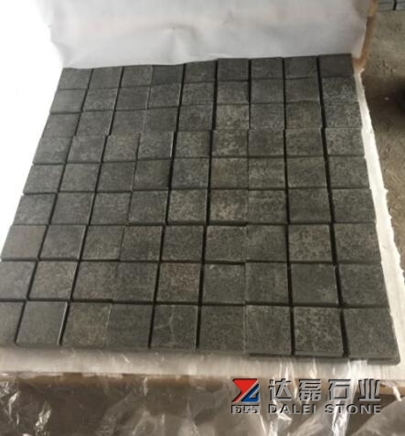 Original Black Pearl Basalt G684 cube stone Flamed