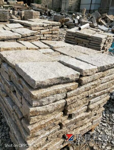 Rusty Yellow Granite G682 Splite Finish Way Loose Stone Wall Cladding