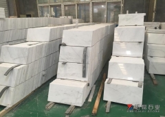 China Local White Marble Thin Tiles Polished Floor Project