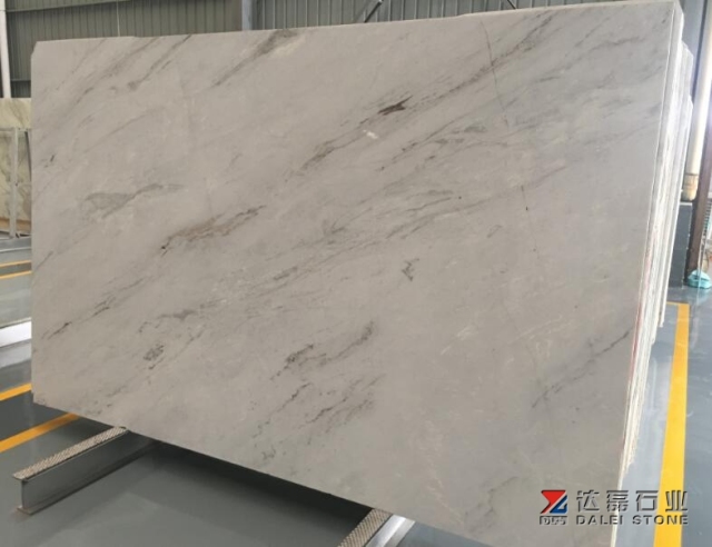 China Local White Marble Big Slabs Grey Veins
