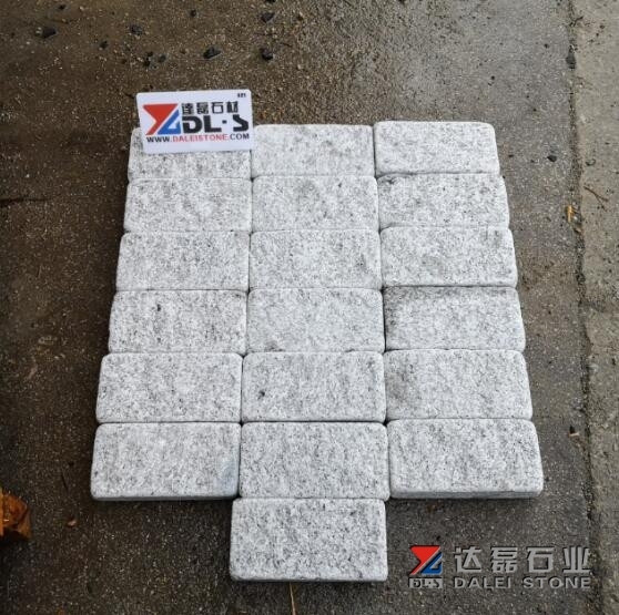 G623 Grey Granite Cube Stone Tumble 5 sides Finish Way