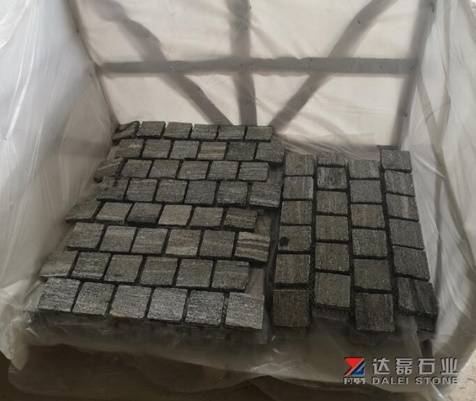 Natural Landscape grey granite Cube Stone Wholesale