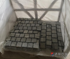 Natural Landscape grey granite Cube Stone Wholesale