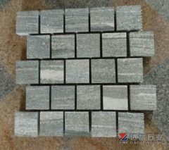 Natural Landscape grey granite Cube Stone Wholesale
