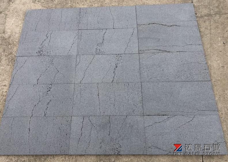 Blue Basalt Tiles Saw Cutting Finish Way