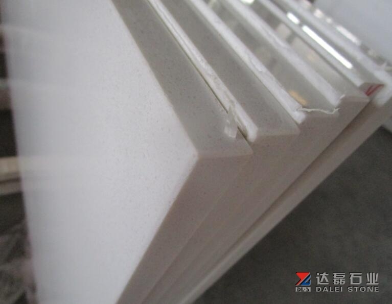 Dalei Engineered Stone Volaka White Quartz Stone Slabs Tiles