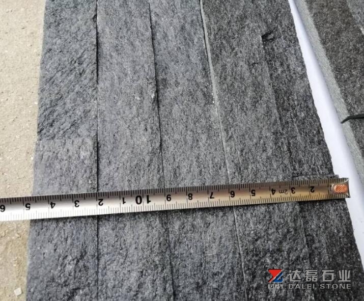 Black Quartz Slate Tiles Natural Black Culture Stone for wall cladding