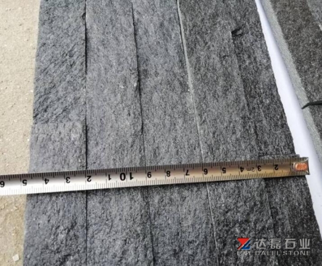 Black Quartz Slate Tiles Natural Black Culture Stone for wall cladding