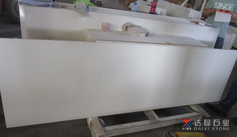 Dalei Engineered Stone Volaka White Quartz Stone Slabs Tiles