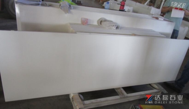 Dalei Engineered Stone Volaka White Quartz Stone Slabs Tiles