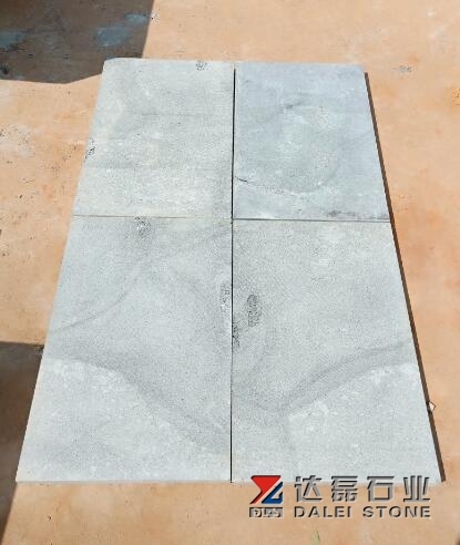 Blue Basalt Tiles Saw Cutting Black Basalt Cat Paws