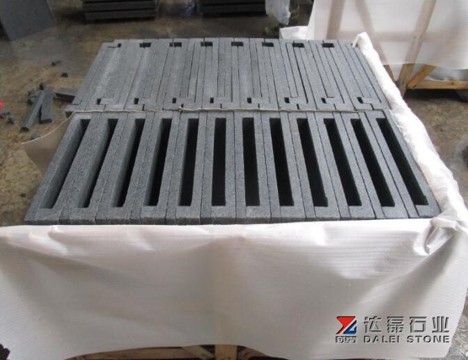 Original G654 Swimming Coping Tiles Flamed One Long Bullnose Flamed