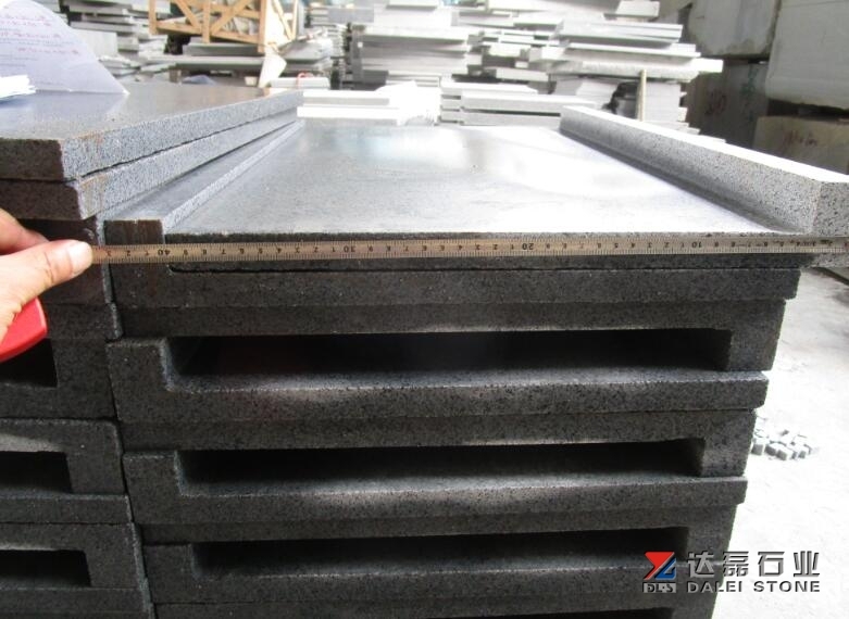 Original G654 Swimming Coping Tiles Flamed One Long Bullnose Flamed