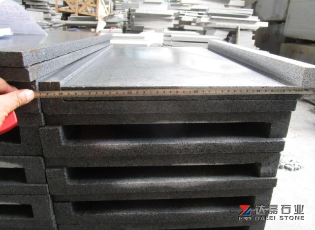 Original G654 Swimming Coping Tiles Flamed One Long Bullnose Flamed
