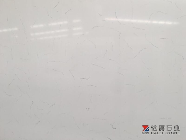White Carrara White Quartz Stone Slabs Quartz Countertops