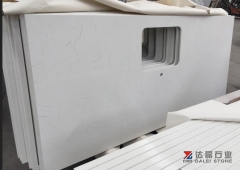 White Carrara White Quartz Stone Slabs Quartz Countertops