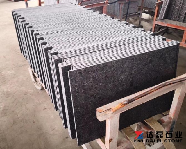 Steel Grey Granite Polished Countertops Tiles Slabs Wholesale Dalei Stone