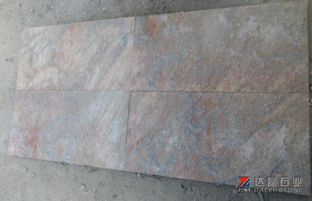Yellow Rusty Granite Flamed Tiles Quartz