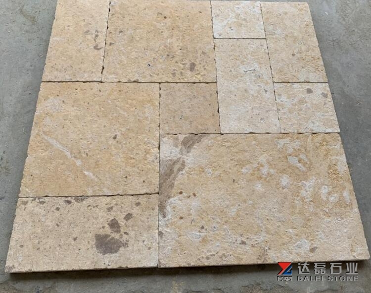 Beige Marble Tiles French Pattern Antique Finish Way