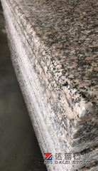Red Granite Steps Polished One long Round Edge