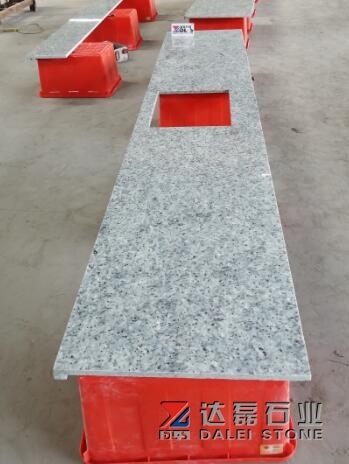 Huana White Granite Countertops With Sinks Eased Edge Polished