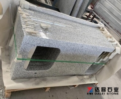White Grey Sesame Granite Countertops Sink