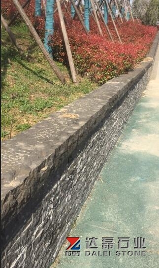 Black Basalt Paving Stone Natural Surface Way For Wall Cladding