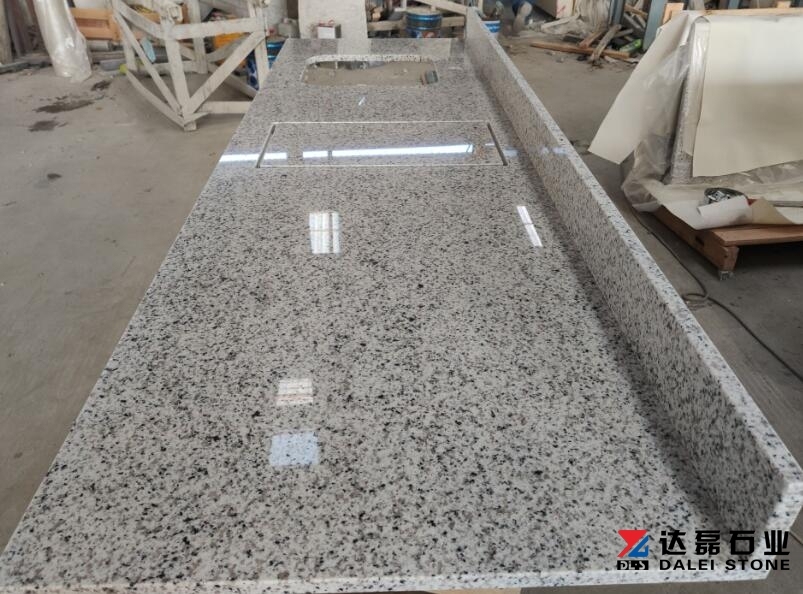 White Grey Sesame Granite Countertops Sink