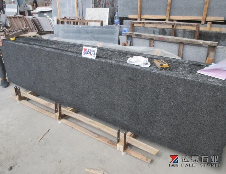Angola Black Granite Small Slabs Flamed and Waterjet 1200