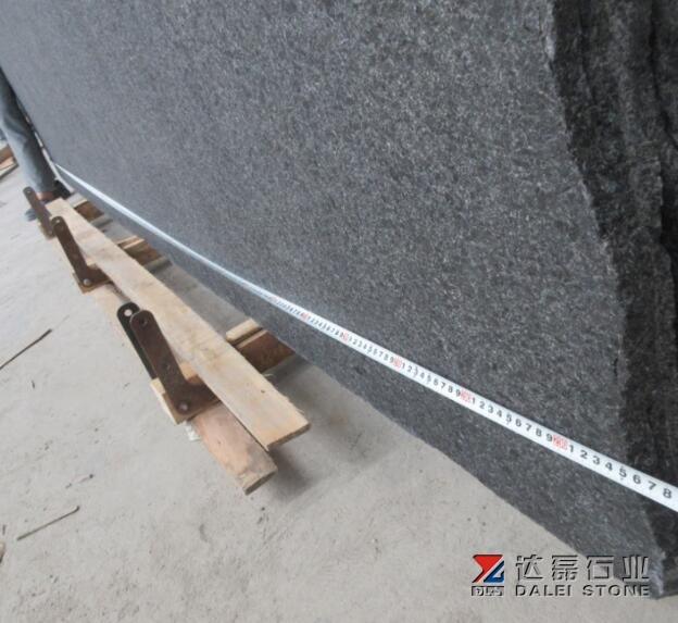 Angola Black Granite Small Slabs Flamed and Waterjet 1200