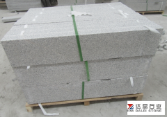 G603 Paving Granite Steps Stone Cubrstone Grey Color 6 Sides Flamed