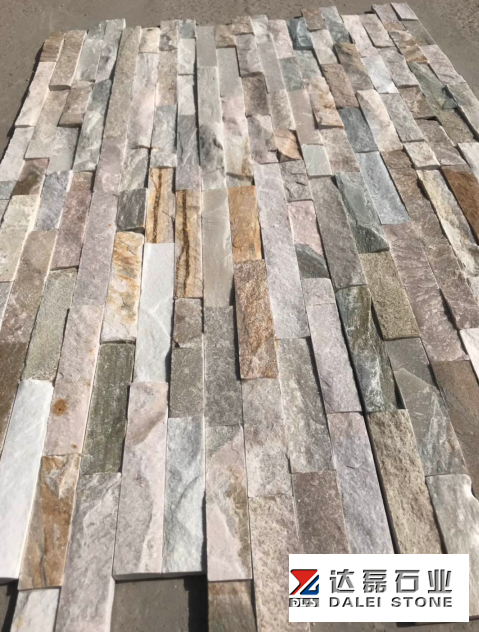 Yellow Wooden Slate Tiles Culture Stone Yellow Rusty Color