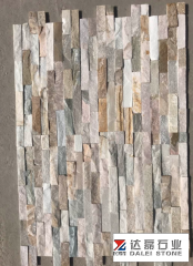 Yellow Wooden Slate Tiles Culture Stone Yellow Rusty Color