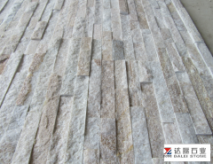 Golden Line Yellow White Wooden Culture Stone Tiles