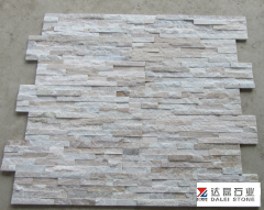 Golden Line Yellow White Wooden Culture Stone Tiles