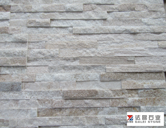 Golden Line Yellow White Wooden Culture Stone Tiles