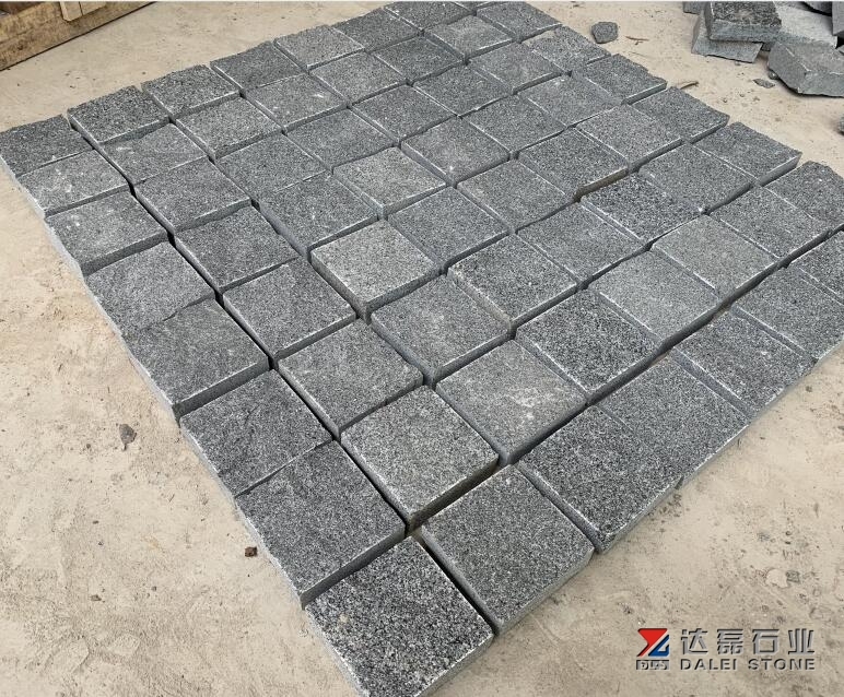Padang Dark G654 Cube Stone Natural Split Finish Way