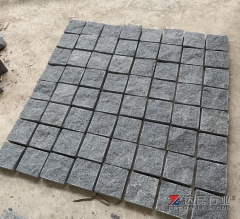 Padang Dark G654 Cube Stone Natural Split Finish Way