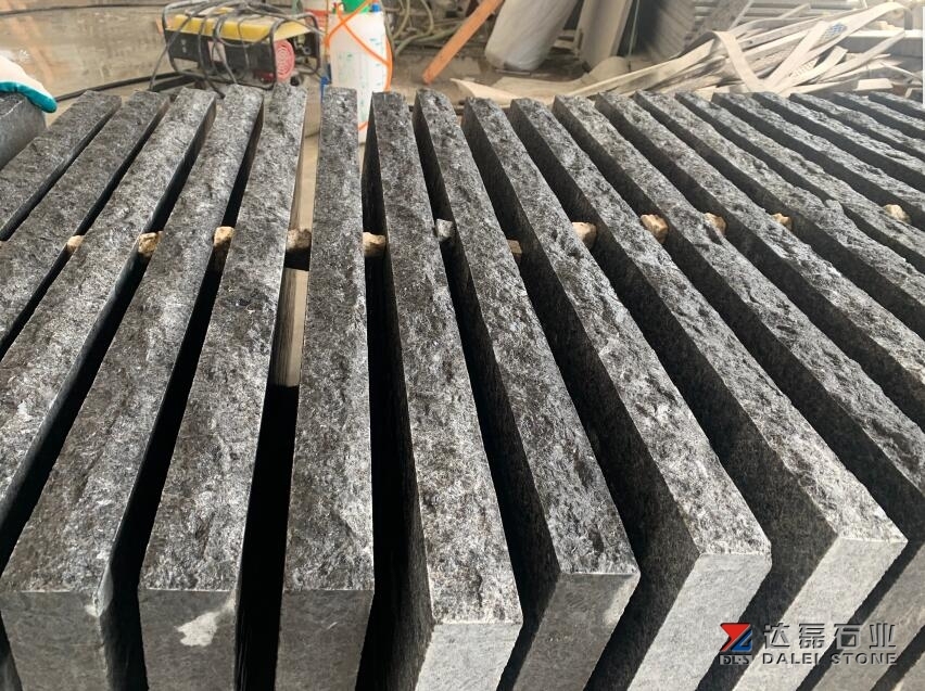 Angola Black Absolutly black Flamed And Brush Fours Side Natural Finish Way