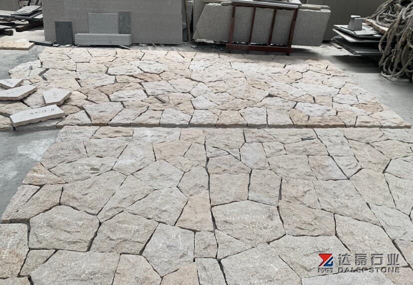 G682 Rusty Yellow Crazy Pavers Paving Tiles