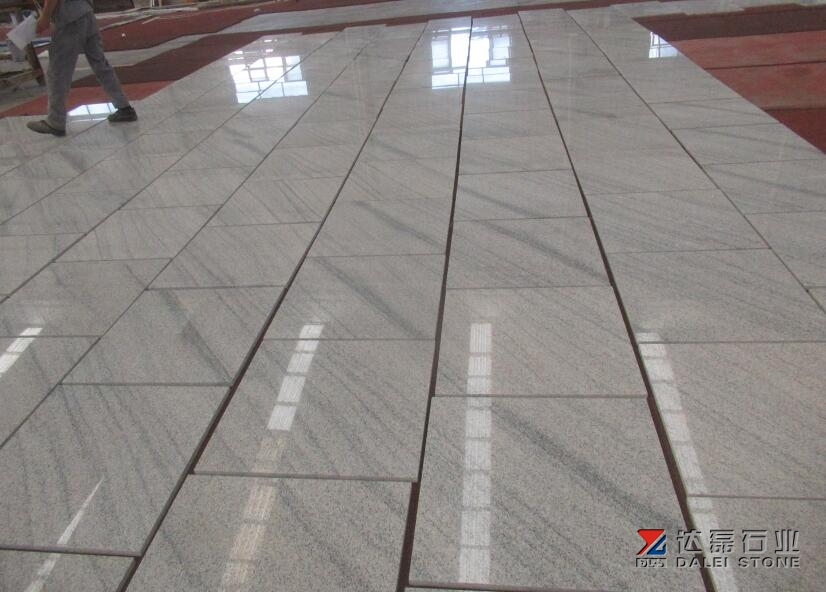 Ink White Granite Tiles Polished For Project