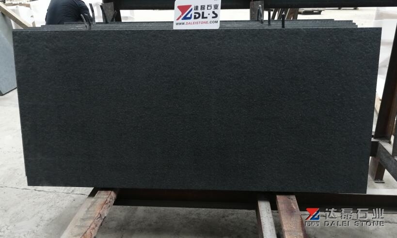 New G684 Black Basalt Flamed Brush Tiles