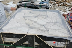 White Sandstone Loose Stone Wall Cladding White Color