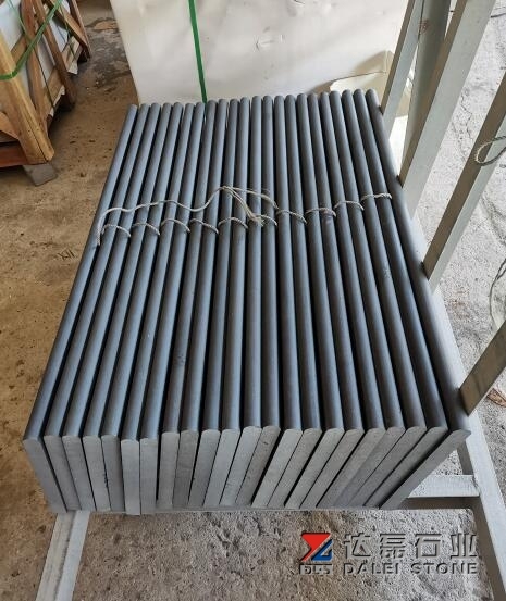 Blue Basalt Black Basalt Hainan Black Basalt Bullnose Edge Honed Tiles
